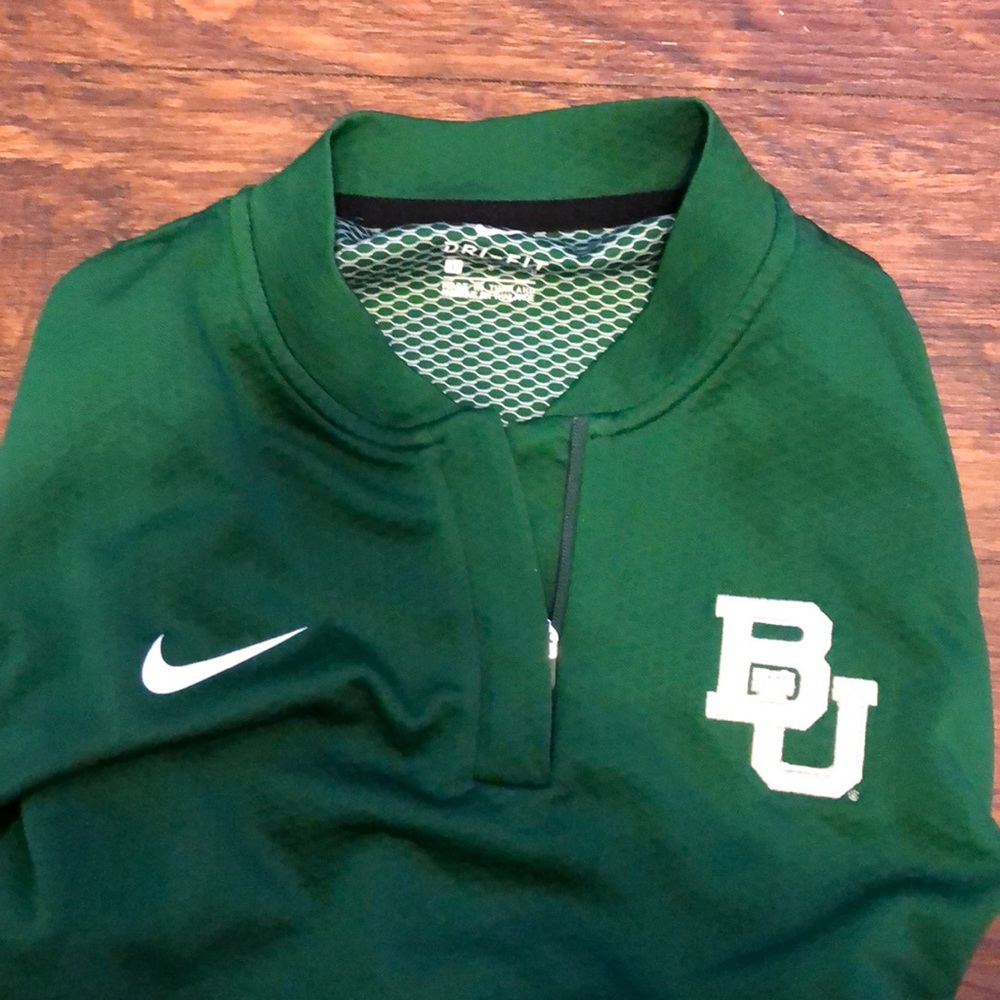 Nike Women’s Dri Fit Polo BU Baylor Green Shirt Football Golf Ladya - Picture 5 of 5